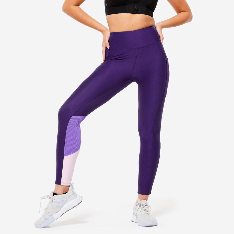لگ ورزشی زنانه- فیتنس با جیب گوشی و به رنگ بنفش که رنگ‌های دیگری هم دارد